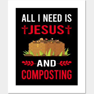 I Need Jesus And Composting Compost Composter Posters and Art